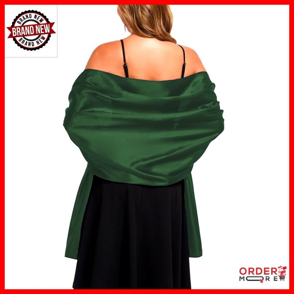 Satin Shawl Wrap for Evening Dresses Wedding Guest 79x28 Inches